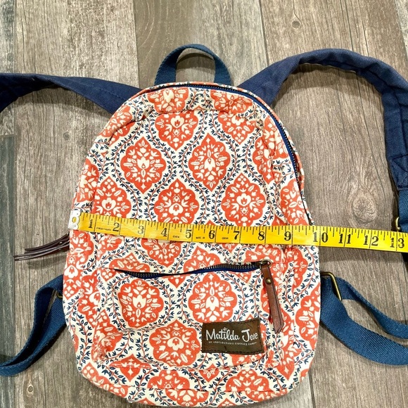 Matilda Jane Backpack Floral Ready Set Go Floral Orange & Navy - Picture 7 of 9